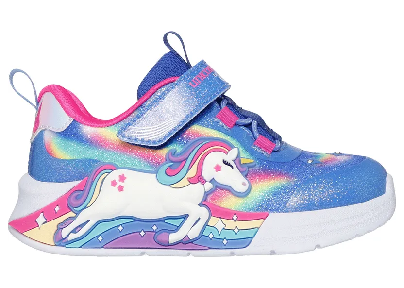 Skechers S-Lights: Unicorn Chaser Sneaker Blauw