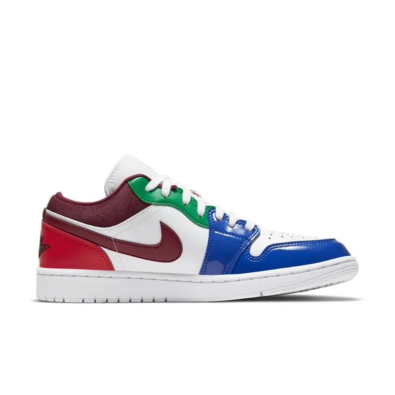 Jordan 1 Low Multi-Color (W) White/Hyper Royal-Gym Red (DB5455-100)