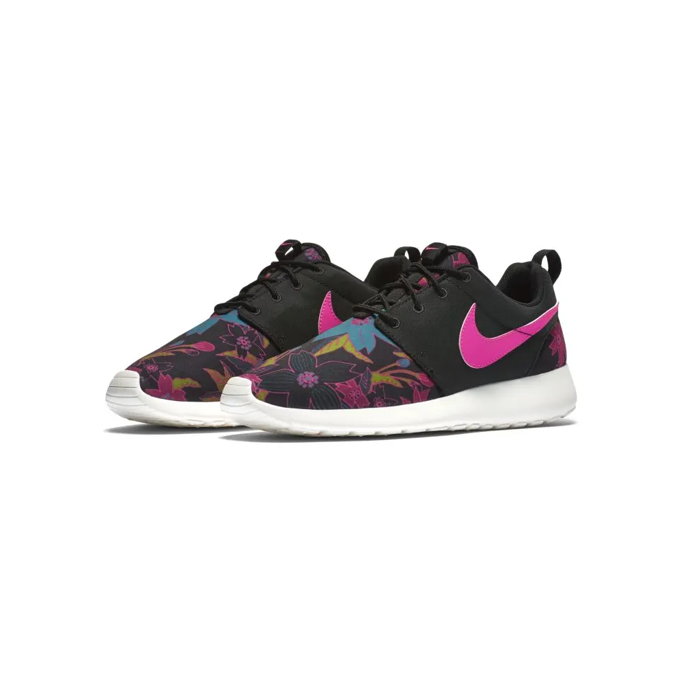 Nike Roshe Run Floral Print Pink Foil (W) Black/Pink Foil-Sail (749986-061)