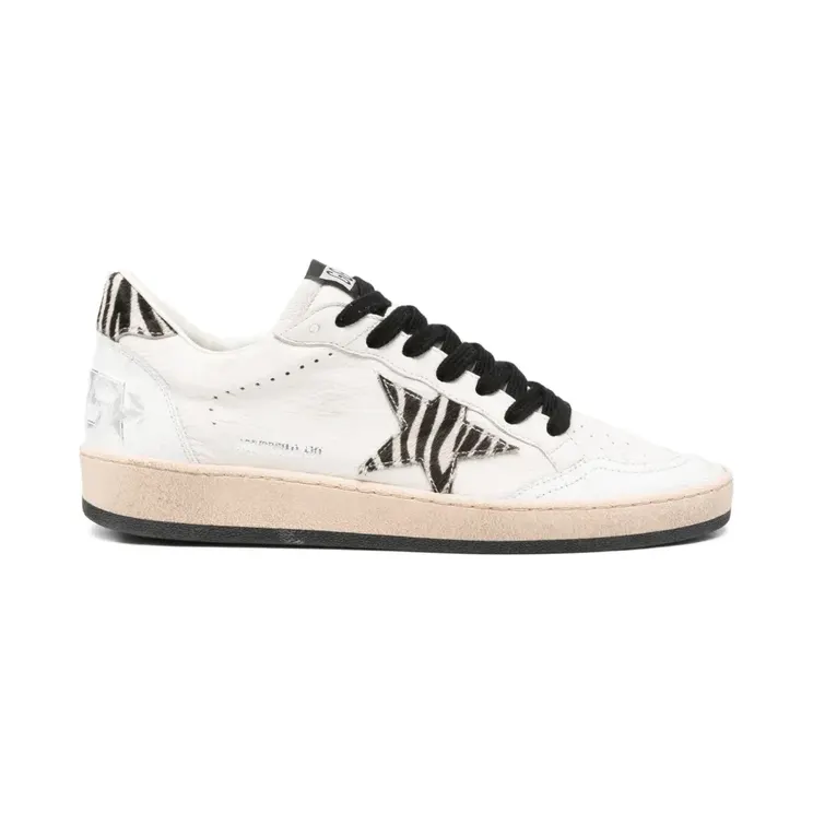 Golden Goose x Browns Ballstar sneakers met zebraprint – Beige (GWF00117F009042)