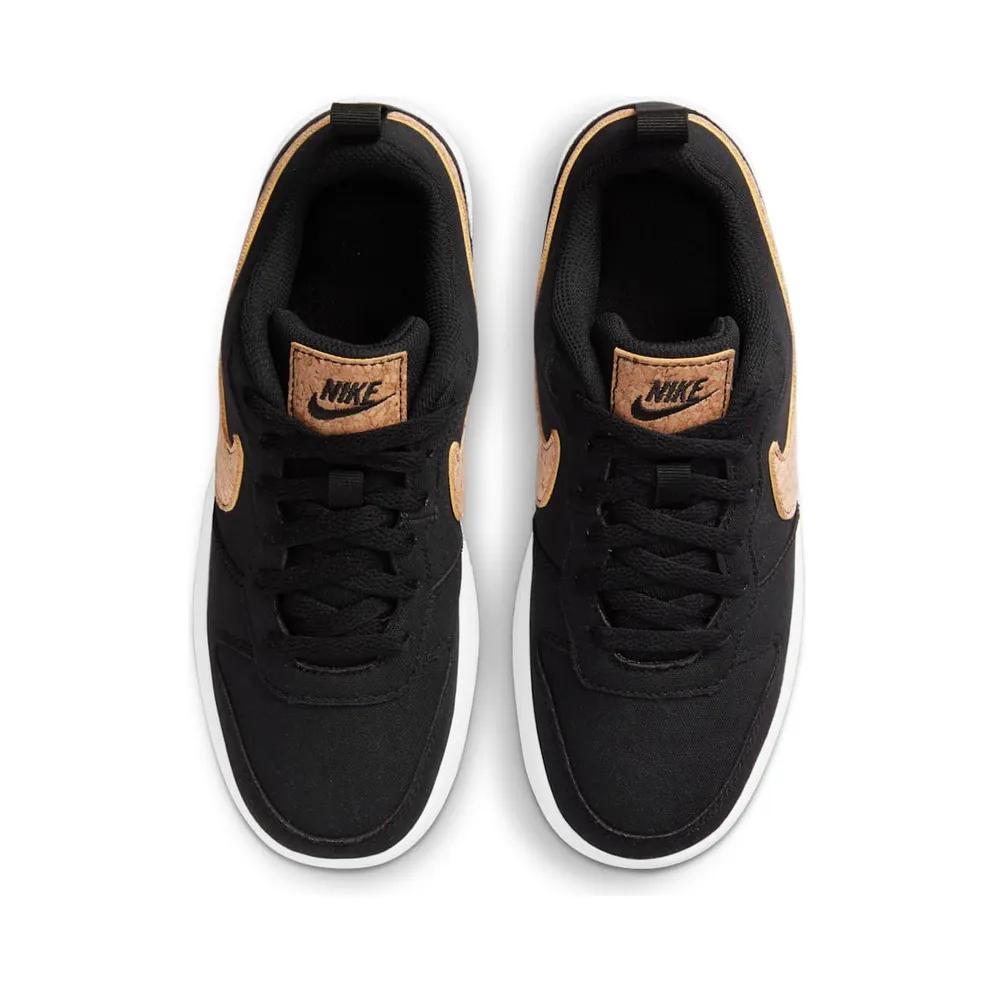 Nike Court Borough Low 2 Canvas Black Praline (GS) (DC7949-001)