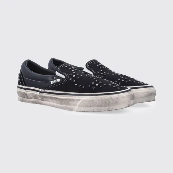 Vans LX Classic Slip-On 98 Check Canvas Sneakers Black (VN000D9PBKA1)