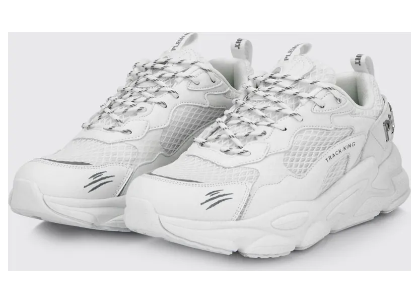 Plein Sport Track-King Leather And Mesh Sneakers White (FAESUSC0800STE003N01)