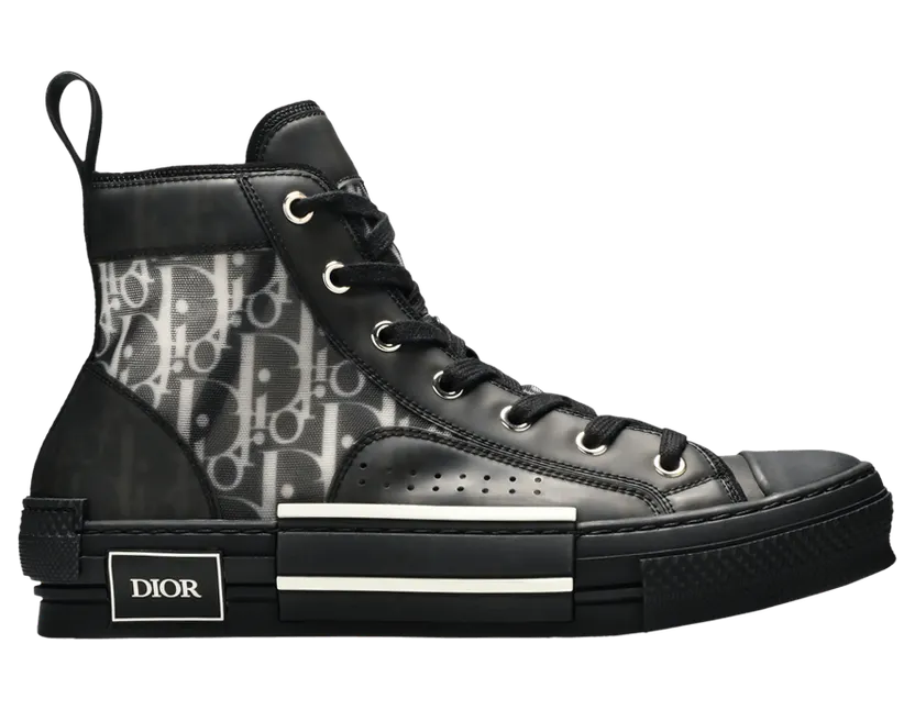 Dior B23 High Top Canvas Oblique Black