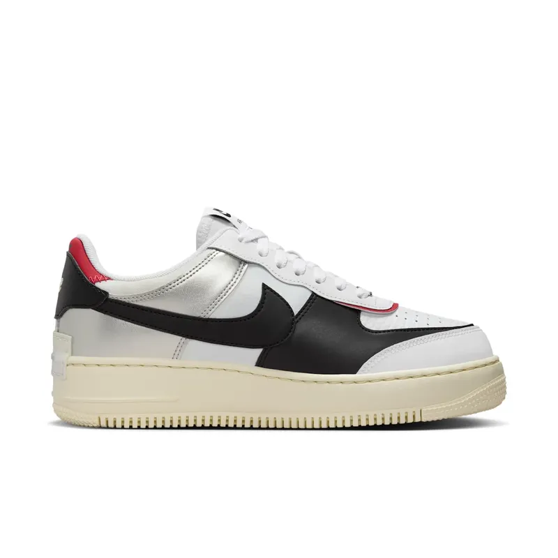 Nike Air Force 1 Low Shadow White Silver Gym Red (FN6335-100)
