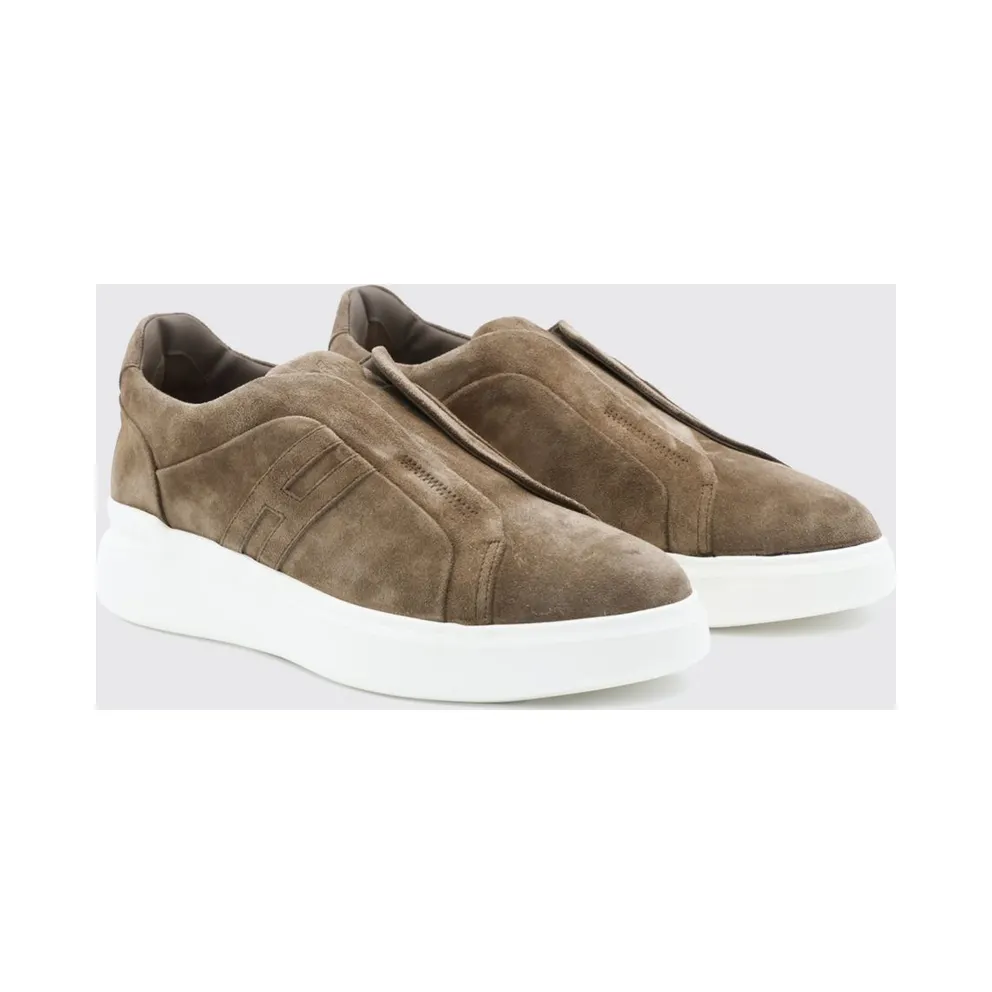 Hogan H580 Suede Slip-On with Chunky Sole Camel (HXM5800BE00HG0S408)
