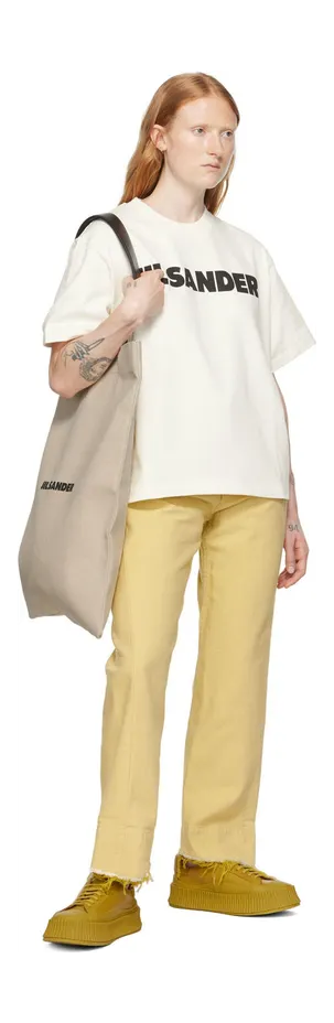 Jil Sander Yellow Agnellato Platform Sneakers (JS32108A_15213) (5)