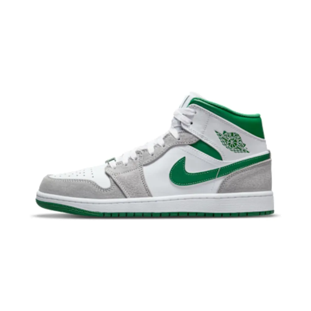 Air Jordan 1 Mid SE White Pine Green Smoke Grey (GS) (DC7294-103)