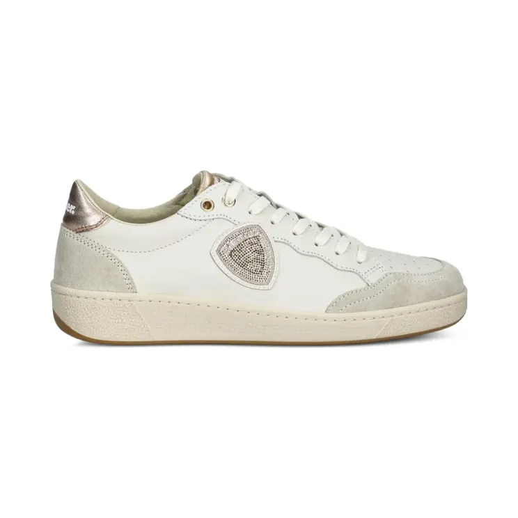 Blauer Geperforeerde verfraaid met kristallen “White” (S5OLYMPIA11DIV)