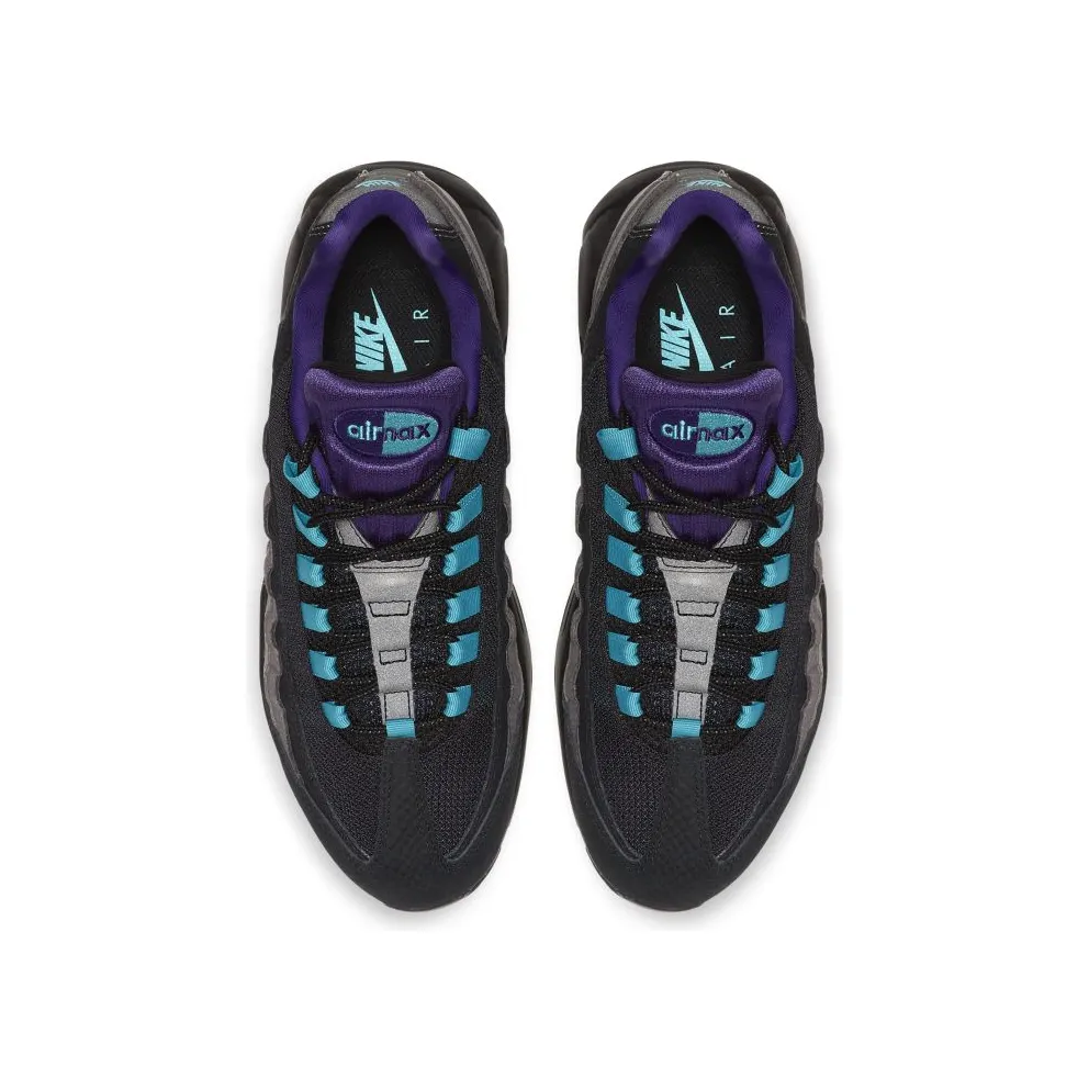 Nike Air Max 95 Black Court Purple Teal Nebula Black/Court Purple-Teal Nebula-Thunder Grey-Gunsmoke-Atmosphere Grey (AO2450-002)
