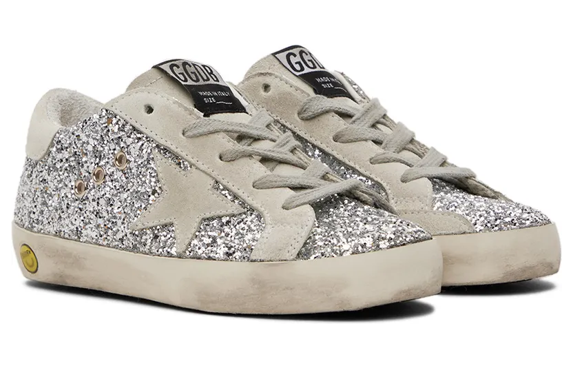 Golden Goose Kids Silver Super-Star Classic Sneakers (GYF00101.F000416.70136) (4)