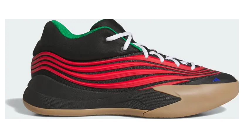adidas Dame X “Core Black / Pure Ruby / Gum” (KI1625)