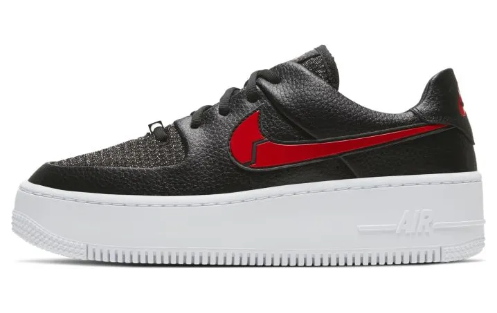 Nike Air Force 1 Low Sage ‘Valentine’s Day’ Black/Metallic Silver/University Red (CU4759-001)