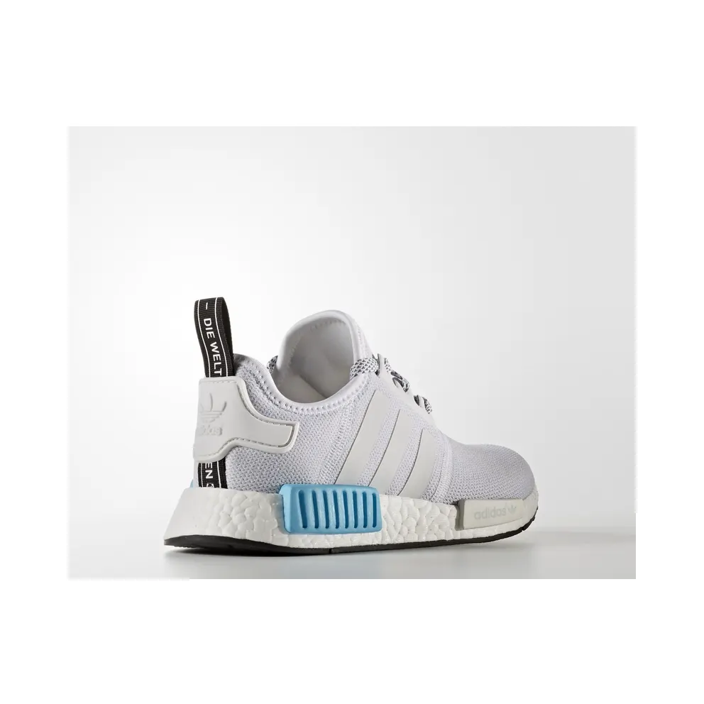 adidas NMD R1 Bright Cyan (Youth) White/White/Bright Cyan (S80207)