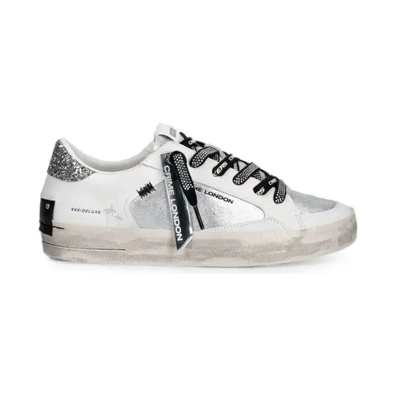 Crime London SK8 Deluxe mit Glitter-Detail “White” (29100PP8)