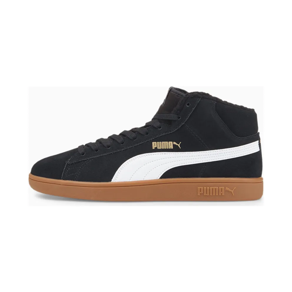 Puma Smash v2 Mid Winter White/Black (375870-01)