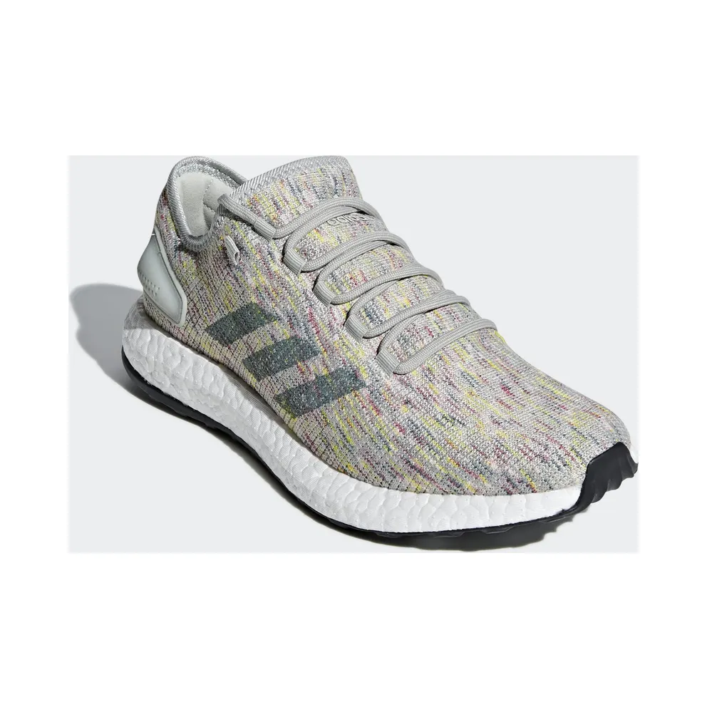 adidas Pureboost Grey Multi-Color Ash Silver/Raw Green/Shock Yellow (AQ0051)