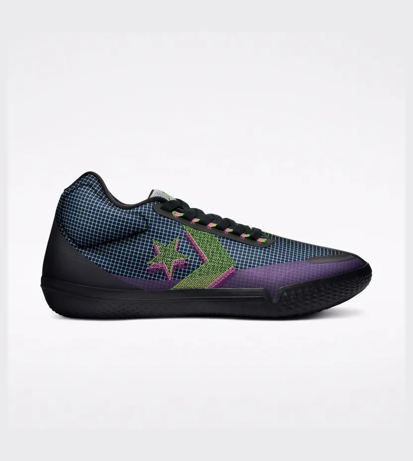 Converse All Star Pro BB Soundwave Mid Zwart/wit/nightfall Violet (170763C)