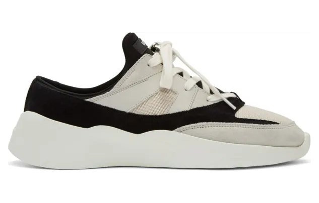 Essentials Black and Off-White Backless Sneakers (ES01W19U-SRLEFAGOF6)