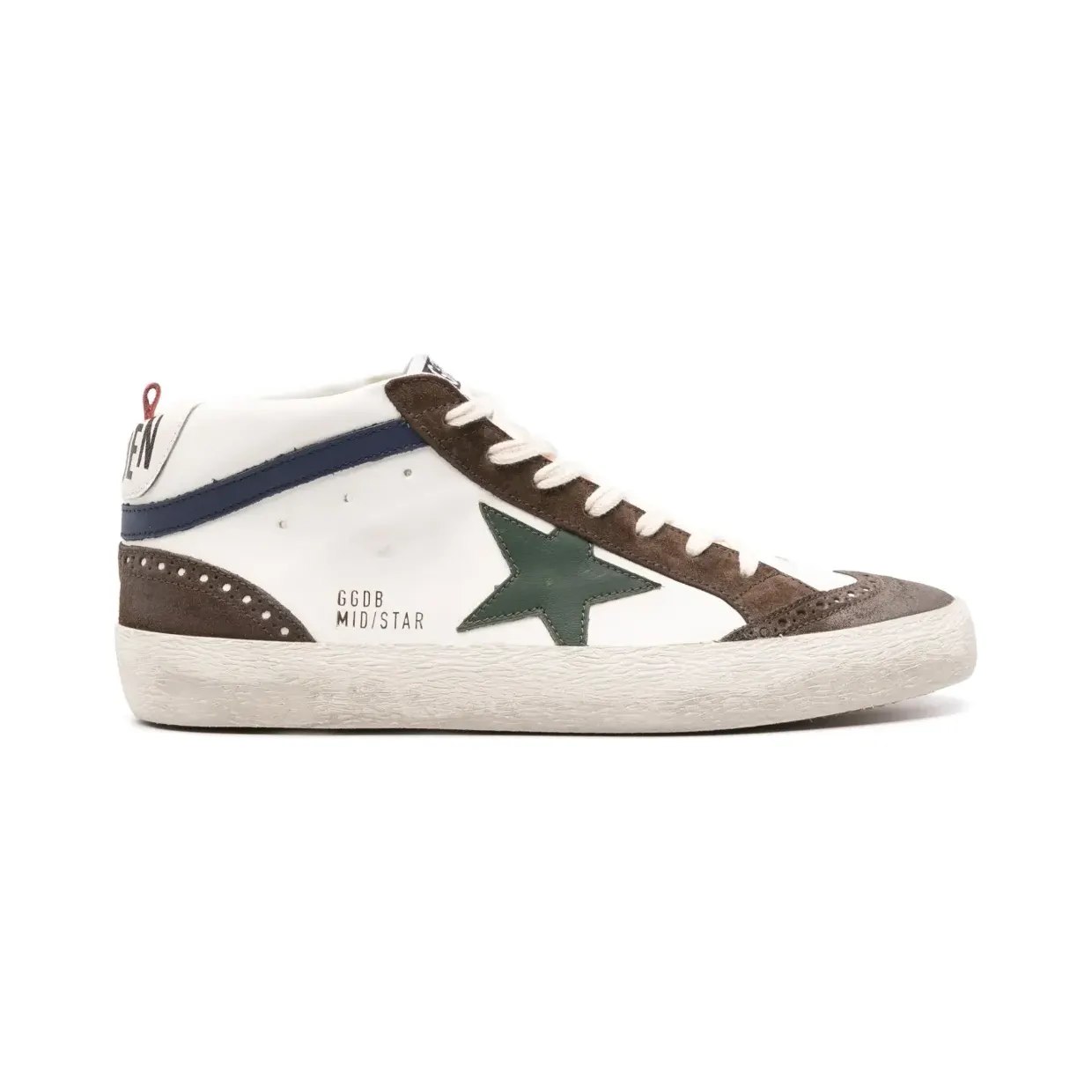 Golden Goose Mid-Star leren “White” (GMF00122F005264)