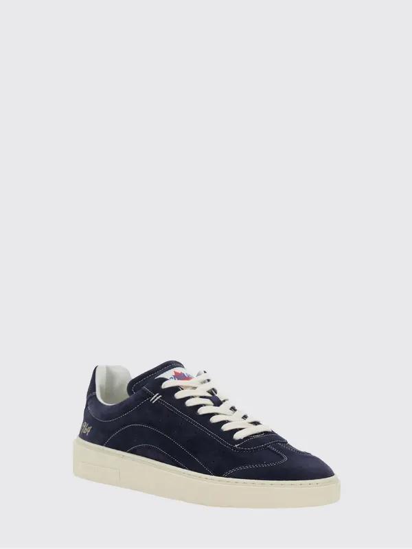 Dsquared2 Suede Calfskin Low-Top with Side Logo Blue (SNM0470015035203085)