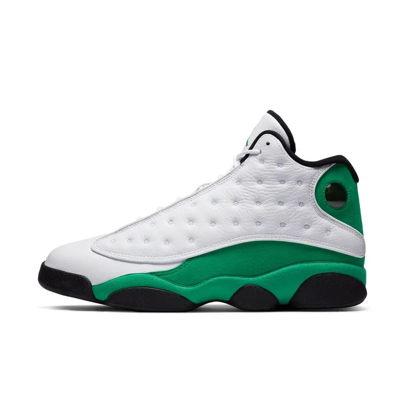 Jordan 13 Retro White Lucky Green White/White-Lucky Green-Black (DB6537-113)