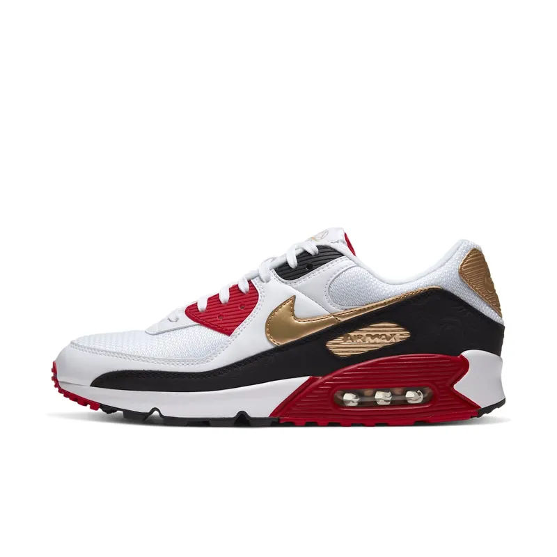 Nike Air Max 90 Tokyo Olympics (2020) White/Metallic Gold-Black (CU3005-171)