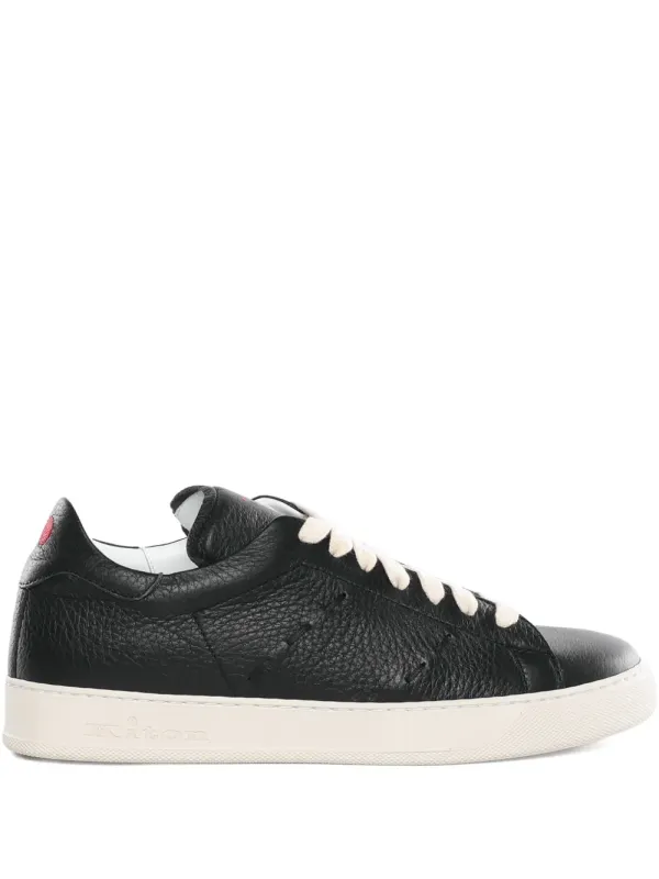 Kiton aus strukturiertem Leder – Black (USSA421N014302006)