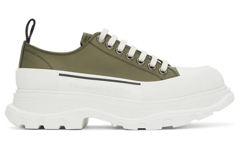 Alexander McQueen Blue Tread Slick Low Sneakers (604257W4IF1)