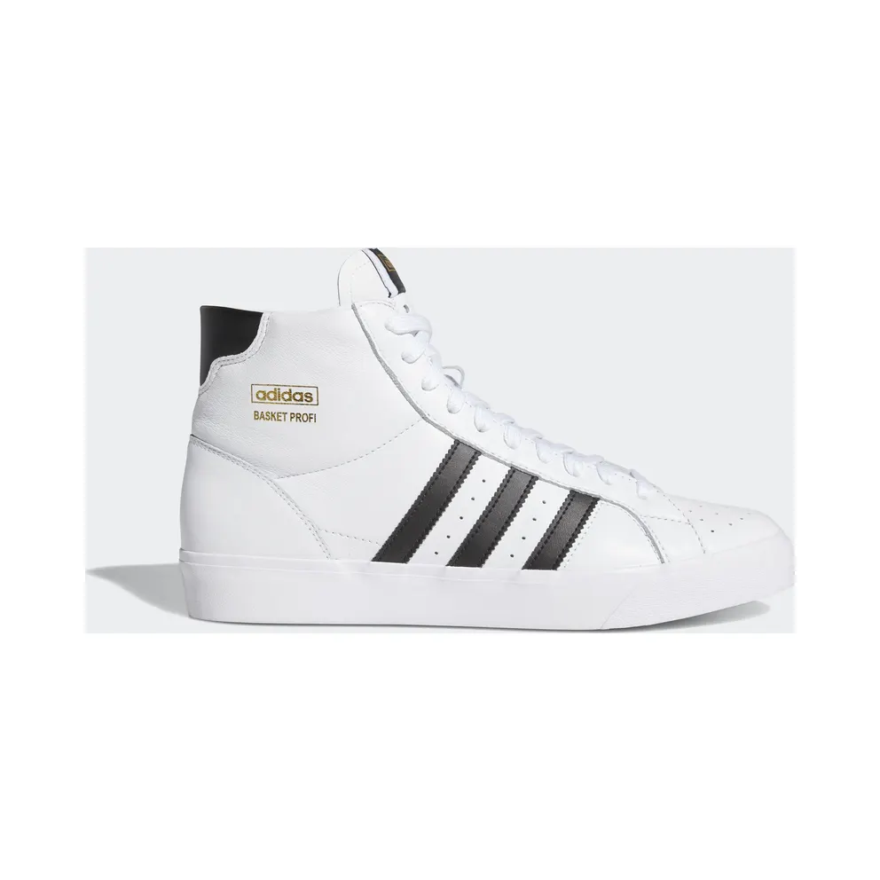 adidas Basket Profi Schuh Cloud White / Core Black / Gold Metallic (FW3108)