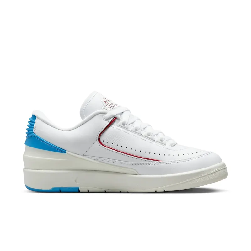 Air Jordan 2 Retro Low White/Dark Powder Blue/Sail/Gym Red (DX4401-164)