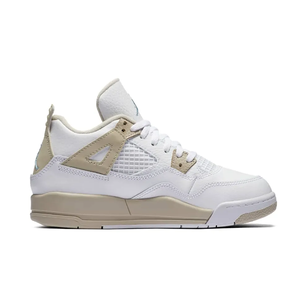 Jordan 4 Retro Sand 2017 (PS) White/Boarder Blue-Light Sand (487725-118)