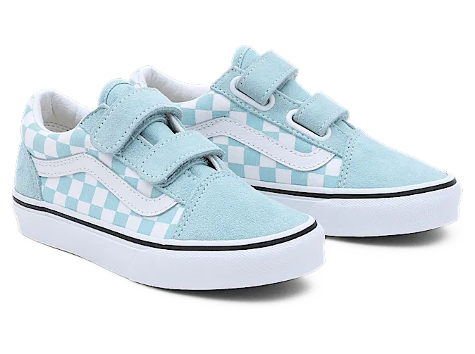 Vans Old Skool V Color Theory GS “Checkerboard Canal Blue” (VN0A38HDH7O)