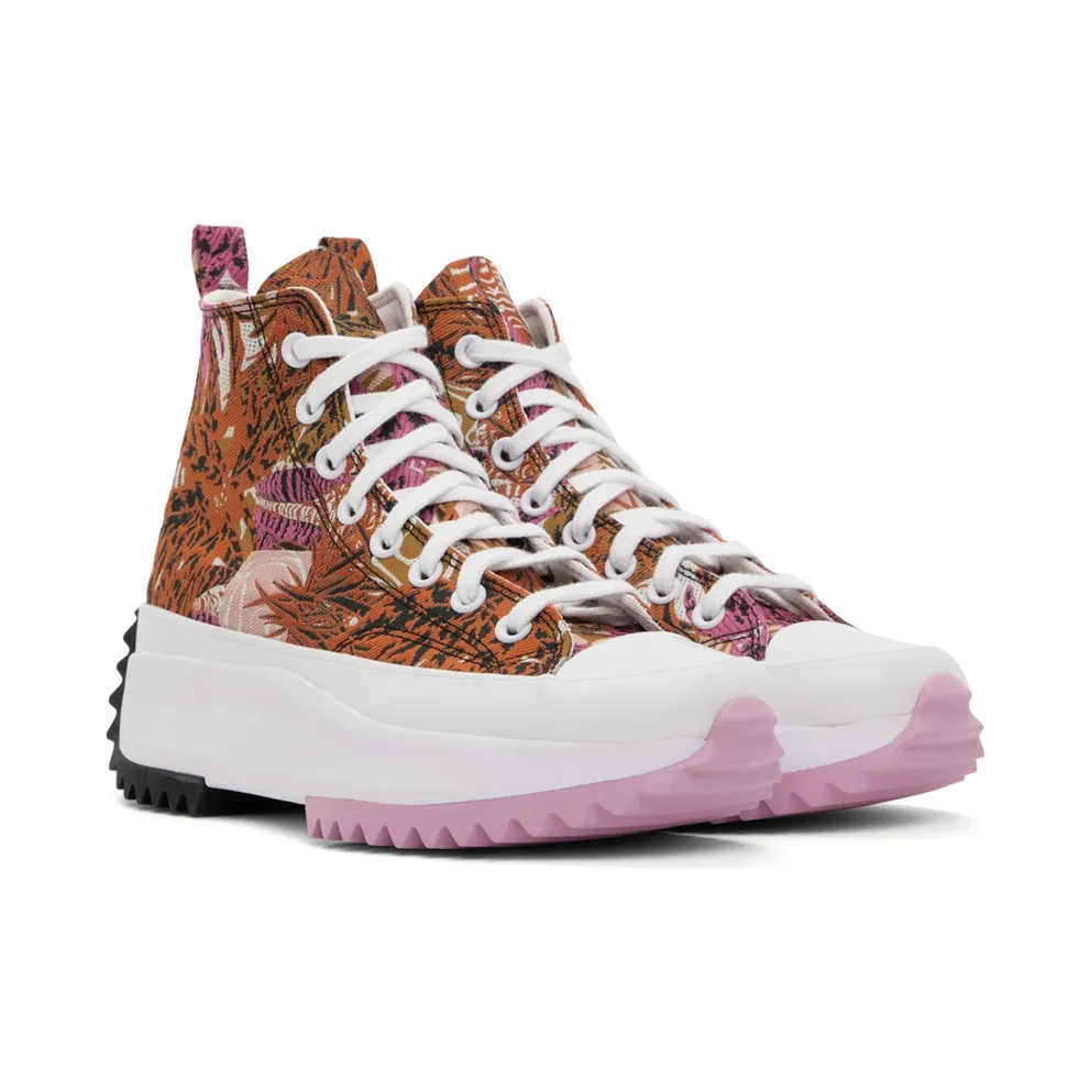 Converse Run Star Hike Platform Tropical Florals Mantra Orange/Black/White (A00551C)