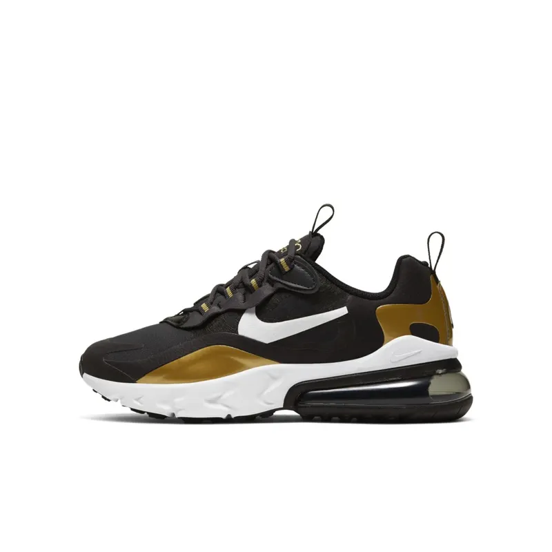 Nike Air Max 270 React Metallic Gold (GS) Anthracite/Black/Metallic Gold (BQ0103-005)