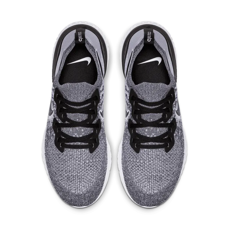 Nike Epic React Flyknit 2 White White Pure Platinum Black (BQ8928-101)