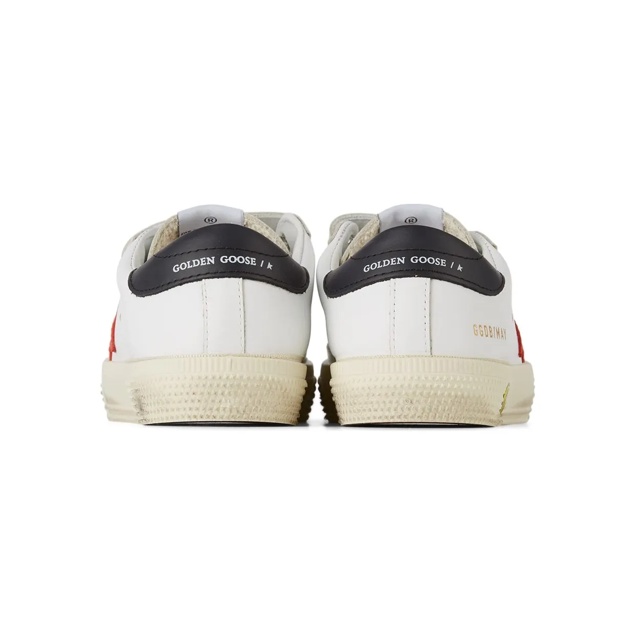 Golden Goose Baby White & Red May School Velcro Sneakers (GJF00198.F001997.10763) (2)