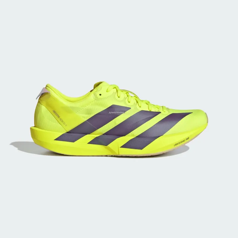 Adidas Adizero Adios 9 Running Shoes Solar Yellow / Aurora Plum / Powder Plum (JQ0778)