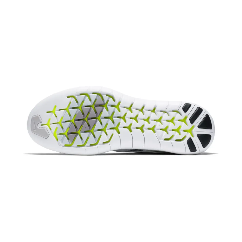 Nike Free RN Motion Flyknit Triple “White / Pure Platinum / Volt / Wolf Grey” (880845-100)