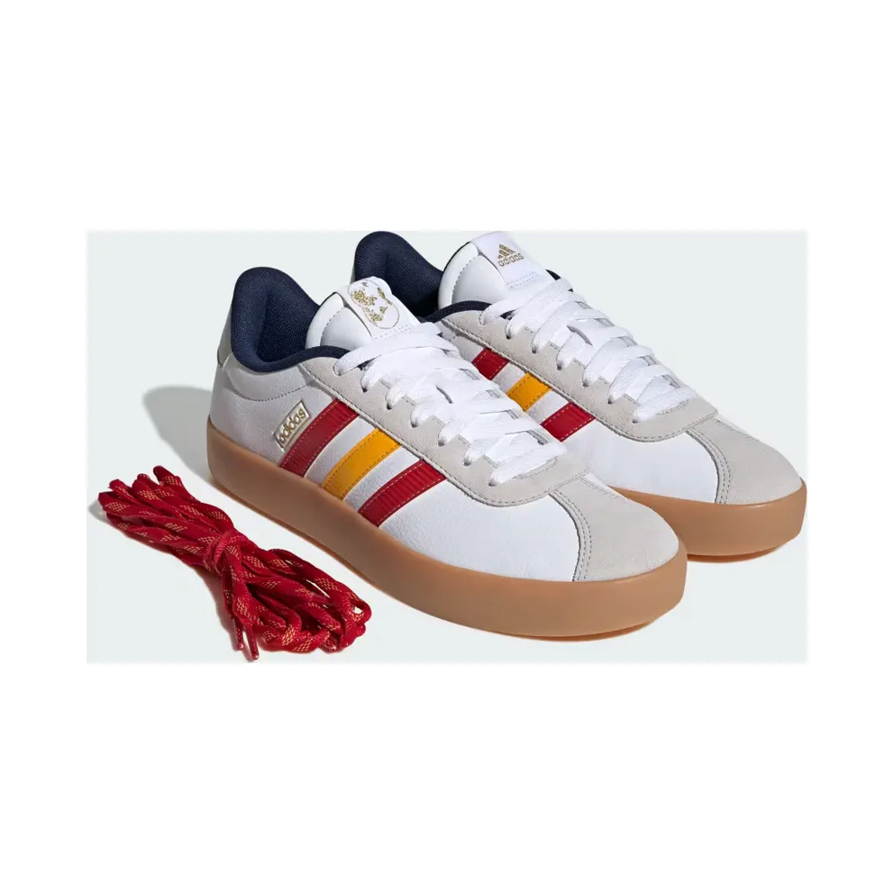 adidas VL Court 3.0 “Cloud White / Team Power Red 2 / Crew Yellow” (HQ0138)