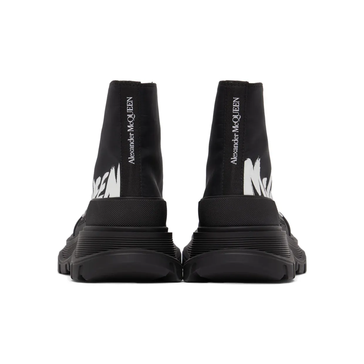 Alexander McQueen Black Logo Tread Slick High Sneakers (676718W4RQ2) (4)