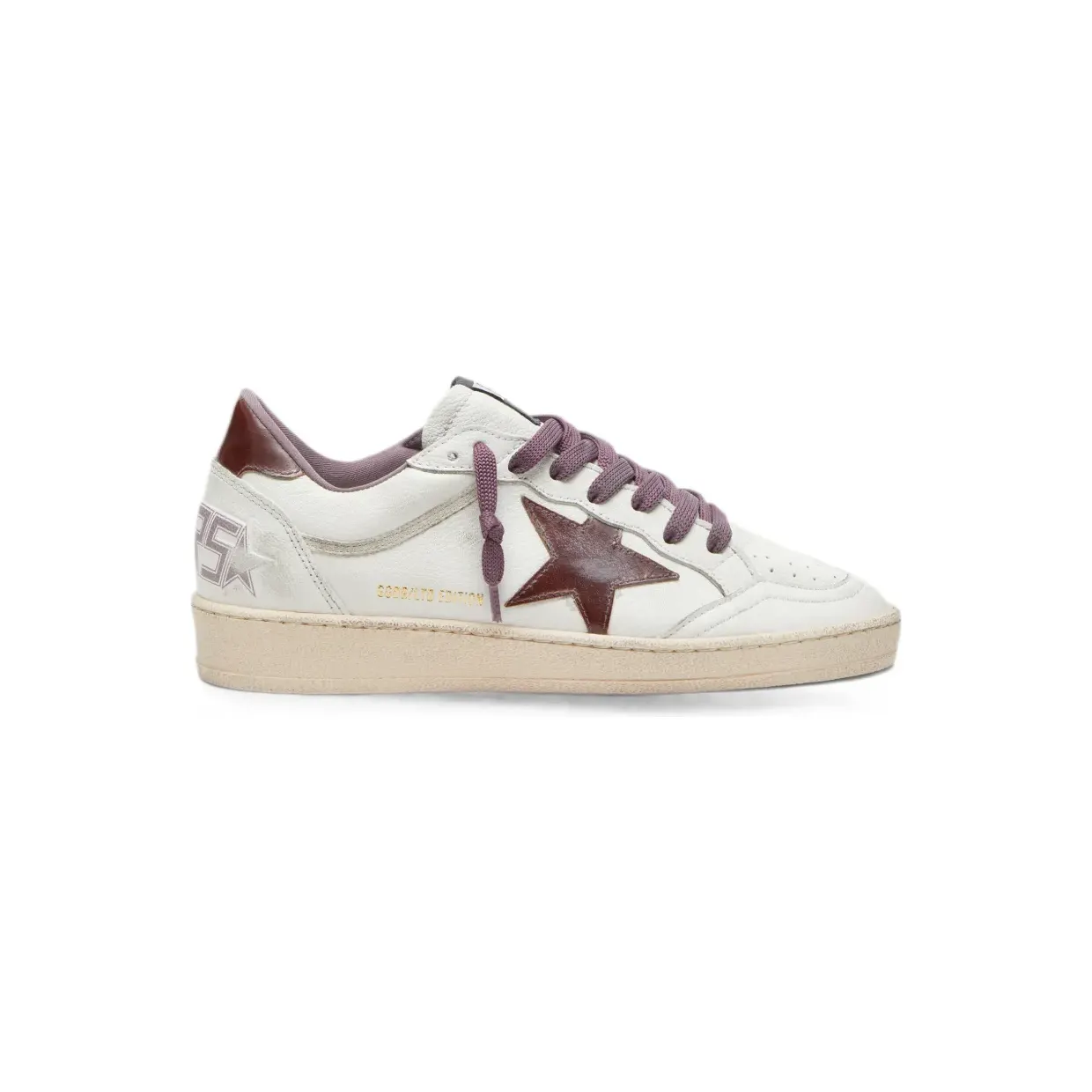 Golden Goose Ball Star Ltd mit Lederstern “White” (GWF00117F008552)