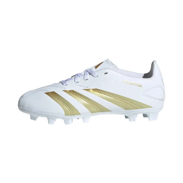 Adidas Predator Club Flexible Ground Boots GS “Cloud White / Gold Metallic / Cloud White” (IF6426)