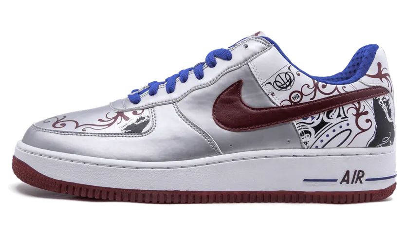 Nike Air Force 1 Premium (Lebron) ‘Collection Royale’ Metallic Silver/Team Red-Varsity Royal-White (313985-061)