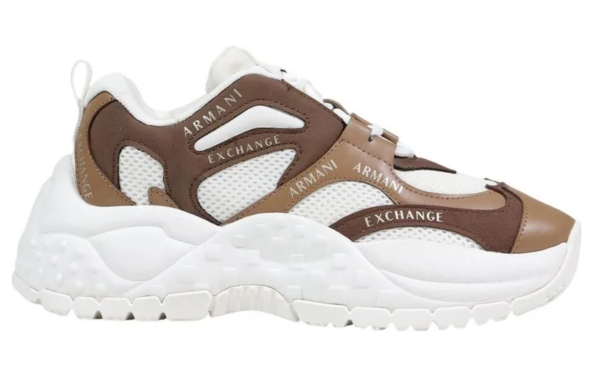 Armani Exchange Sneakers met mesh inzetstuk en vlakken – Wit (XDX120XV708) (3)