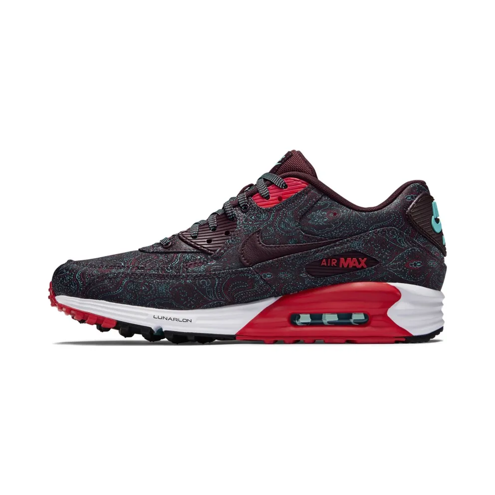 Nike Air Max Lunar90 Burgundy-Paisley Deep Burgundy/Challenge Red/Fuchsia Force (705068-601)