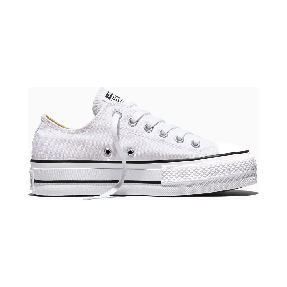 Converse Chuck Taylor All Star Platform Canvas Low Top White, Black White/ Black (560251C)