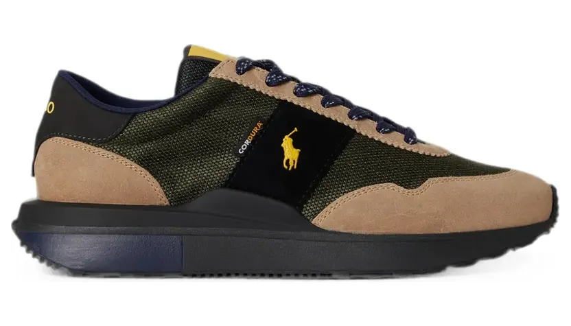 Polo Ralph Lauren Train 89 sneakers met leren vlakken – Groen (809P15710003)
