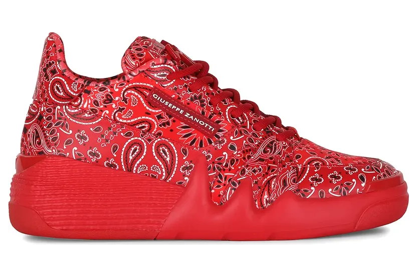 Giuseppe Zanotti Talon sneakers met bandanaprint – Rood (RS10002003)