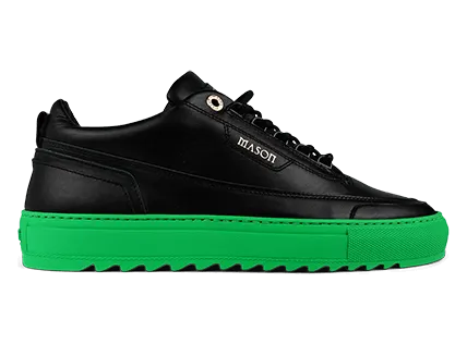 Mason Garments Firenze Suede Black/Fluo Green Schwarz (FW20-7A)